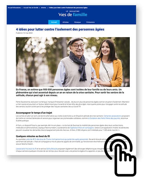 Etude "4 idées pour lutter contre l'isolement des personnes agées"